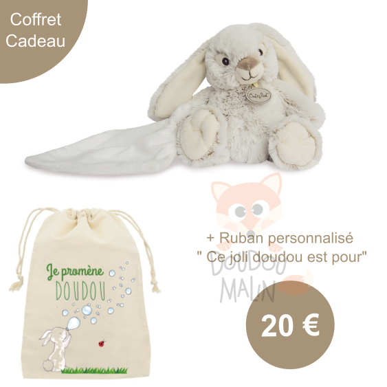 Coffre cadeau malow lapin   sac à   ruban personnalisé 